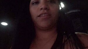 cuck hubby slurps creampie from wife's stuffed pussy