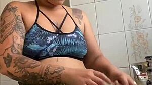 wife films cooking vids but flashes her swollen pussy online...