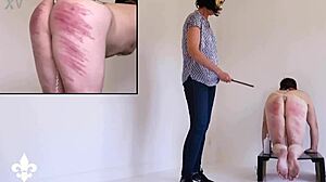 Caning fisting whore's ass punishing slave part 1?!