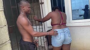 Sexy Black Couple's Rough Homemade POV Dorm Room Pussy Pounding