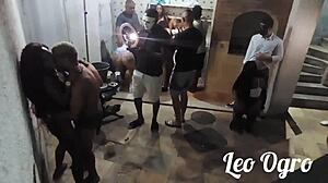 Whoa, chubby Nana Diaba's velvet mouth sucks in wild Brazilian orgy with Leo Ogro crew!