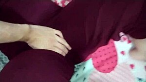 Groping Big Tits Then Cock In Brunette's Tight Buttocks