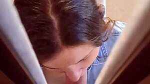 i got stuck in wardrobe but she gave me epic close-up blowjob cumshot