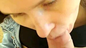 i got stuck in wardrobe but she gave me epic close-up blowjob cumshot