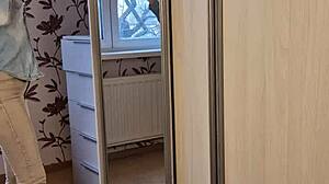 i got stuck in wardrobe but she gave me epic close-up blowjob cumshot