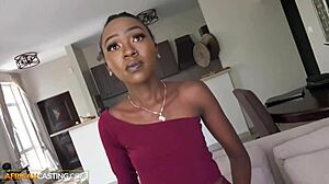 Big Black Ass Teen Sits on Producer Cock at Audition