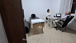 Proctologist fingers patient's gaping asshole in humiliating rectal exam