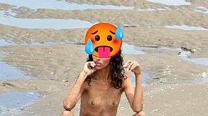Skinny Latina Model's Small Tits And Ass Bare In Public Beach Shoot!