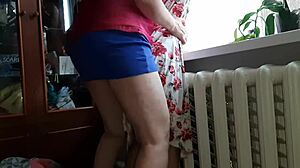 Stepdaughter fucked in miniskirt while hubby's at work