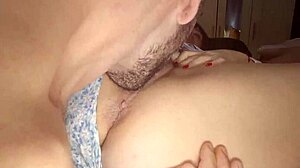 he fucks his hot chubby mexican wife's big oiled pussy missionary closeup creampie