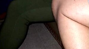 sexy latina wife teases big tits during couch foreplay