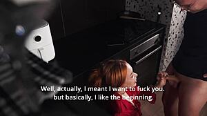 stepmom blows me hard in kitchen instead of cooking food quickie moan