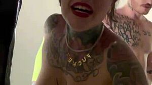 Tattooed Punk Babe's Wet Ass Pounded Anal in First Scene Backstage