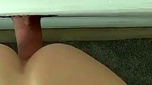 Blonde Glory Hole Slut Deepthroats Stranger's Monster Cock