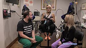 dr tampa gropes channy crossfire's shaved tits in hospital nurse checkup