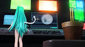 i love hatsune miku's nude cat costume boobs