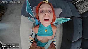 skinny redhead bloom SUCKS HUGE COCK in winx cosplay vr parody