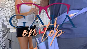 nimpho milf takes anal creampie in toilet