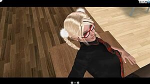 Blonde craves teacher's cock on office desk