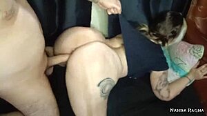 Curvy latina's tight pussy slammed hard by stepbrother in homemade fuck