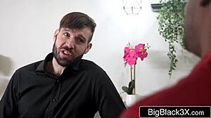 i'm the busty redhead taking two huge bbcs while my hubby watches