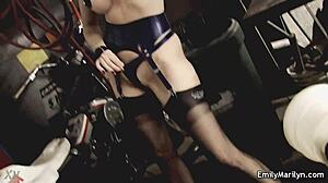 Emily Marilyn's hot backstage shoot with Chopper Dave 👠🔥