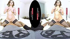young tattooed german chubby glasses girl rides cock pov