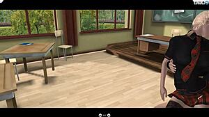 Blonde craves teacher's cock on office desk