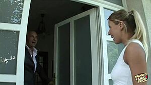 her wet cunt and ass scream on his shaft