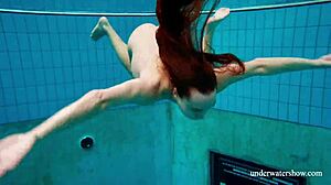 russian blonde nina mohnatka's shy pool swims are hottest!! 😍🏊‍♀️