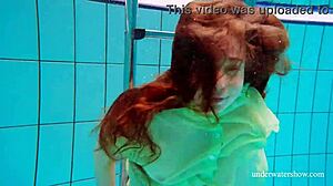 russian blonde nina mohnatka's shy pool swims are hottest!! 😍🏊‍♀️