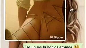 busty latina at work masturbates pussy on whatsapp video call with big cock fan