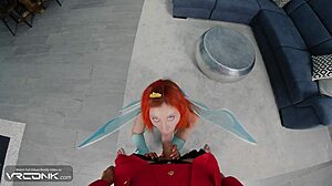 skinny redhead bloom SUCKS HUGE COCK in winx cosplay vr parody