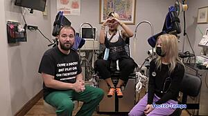 dr tampa gropes channy crossfire's shaved tits in hospital nurse checkup