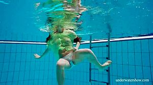 russian blonde nina mohnatka's shy pool swims are hottest!! 😍🏊‍♀️