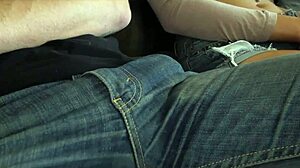 stepbrother sneaks stepsister handjob while stepmom massages nearby unaware