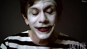 harley quinn slut facefucked slapped roughly in comic parody cosplay