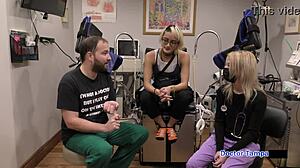 dr tampa gropes channy crossfire's shaved tits in hospital nurse checkup