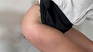 Blonde Glory Hole Slut Deepthroats Stranger's Monster Cock