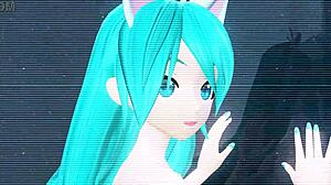 i love hatsune miku's nude cat costume boobs