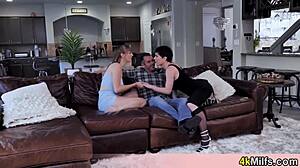 Short haired stepmom vs busty gf: who sucks cock best?