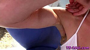 Tranny Toys Her Tight Ass in Lingerie HD Glamour Fetish