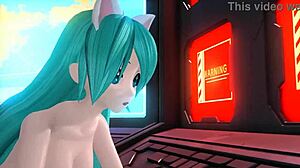 i love hatsune miku's nude cat costume boobs
