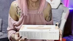 Neighbor girl next door tests santa's toy on her tight pussy for steamy orgasm