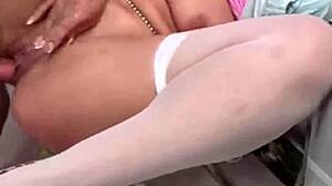 Eager Beca Barbie Deepthroats Nade Nasty's Cock Bent Over Doggystyle Facial Cumshot