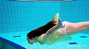 russian blonde nina mohnatka's shy pool swims are hottest!! 😍🏊‍♀️