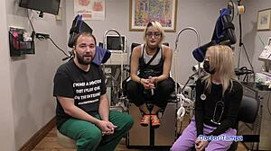 dr tampa gropes channy crossfire's shaved tits in hospital nurse checkup