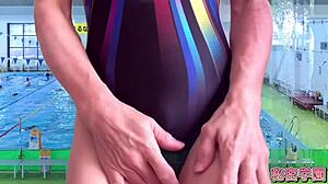 did ya snag that swimsuit from swim club to rub one out poolside? 😏🏊‍♀️💦