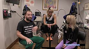 dr tampa gropes channy crossfire's shaved tits in hospital nurse checkup