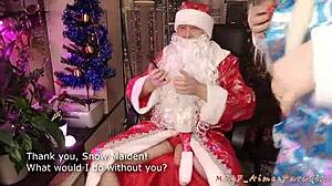 Mature Santa Wife's Face Drenched in Thick Cum Close-Up Fuck Aimeeparadise